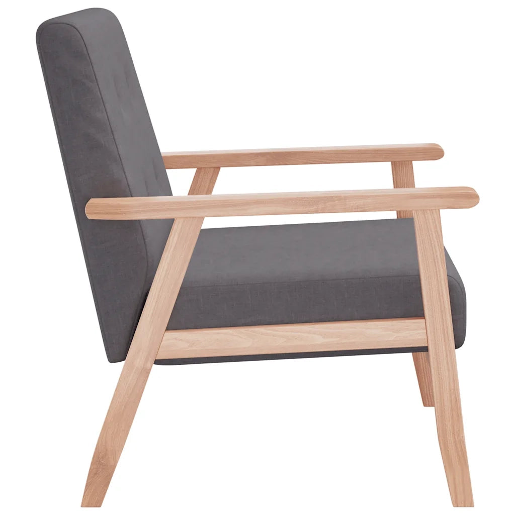 Poltrona Grigio Scuro in Tessuto 244651