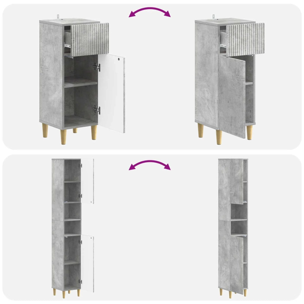 Set di armadietti da bagno in 3 pezzi ARNHEM 3417849