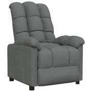Poltrona | Sedia Relax Reclinabile in Tessuto Grigio Scuro