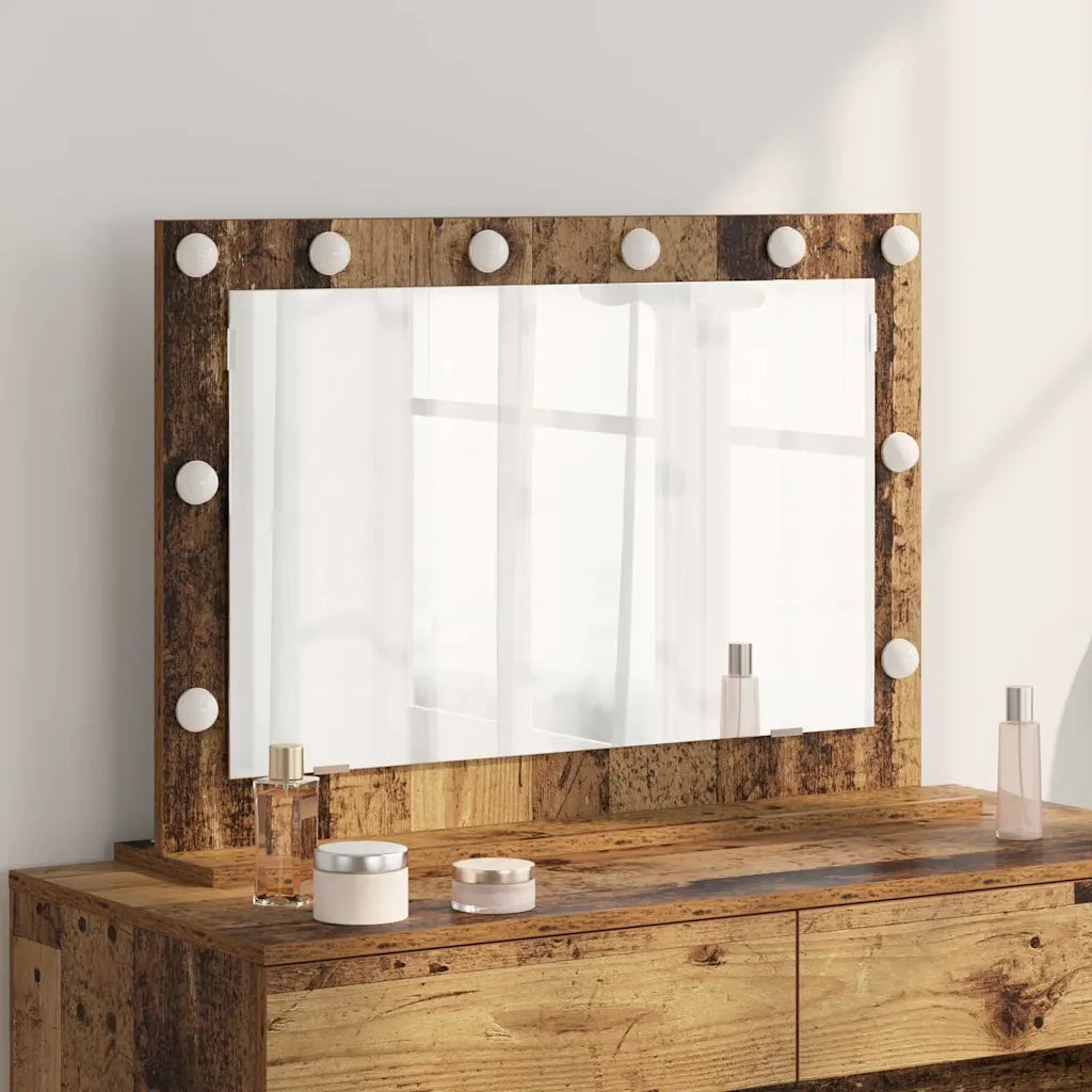 Specchio da Vanit¨¤ Rettangolare Legno vecchio 80 x 55 x 18 cm