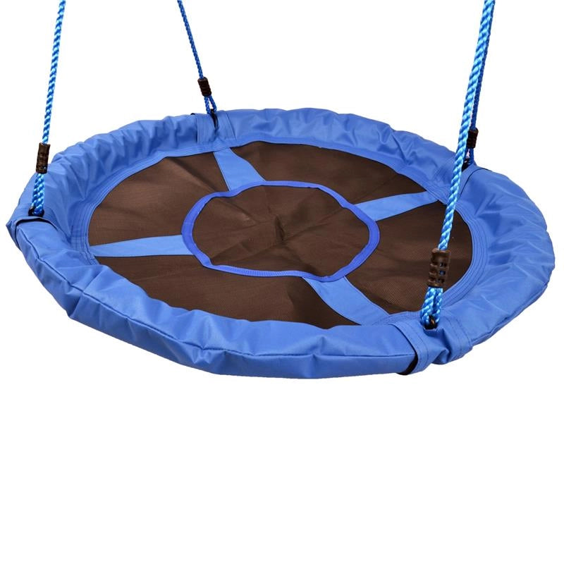 ALTALENA ROTONDA PER BAMBINI 100 X 180 CM BLU E NERA