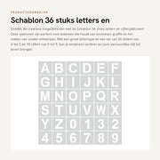 Schede di lettere in plastica - Grande lettere - Schede numeriche - Finiture lisce - Dimensioni 12,7 x 12,7 cm - 36 pezzi