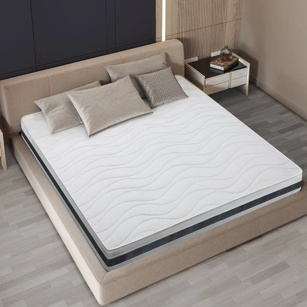 Materasso matrimoniale 180x200 in Waterfoam Ipoallergenico, 25 cm ESSENTIAL | Imbottitura in Ovatta e Rivestimento in Tessuto 3D Traspirante, Antiacaro e Antifungino | Made in Italy