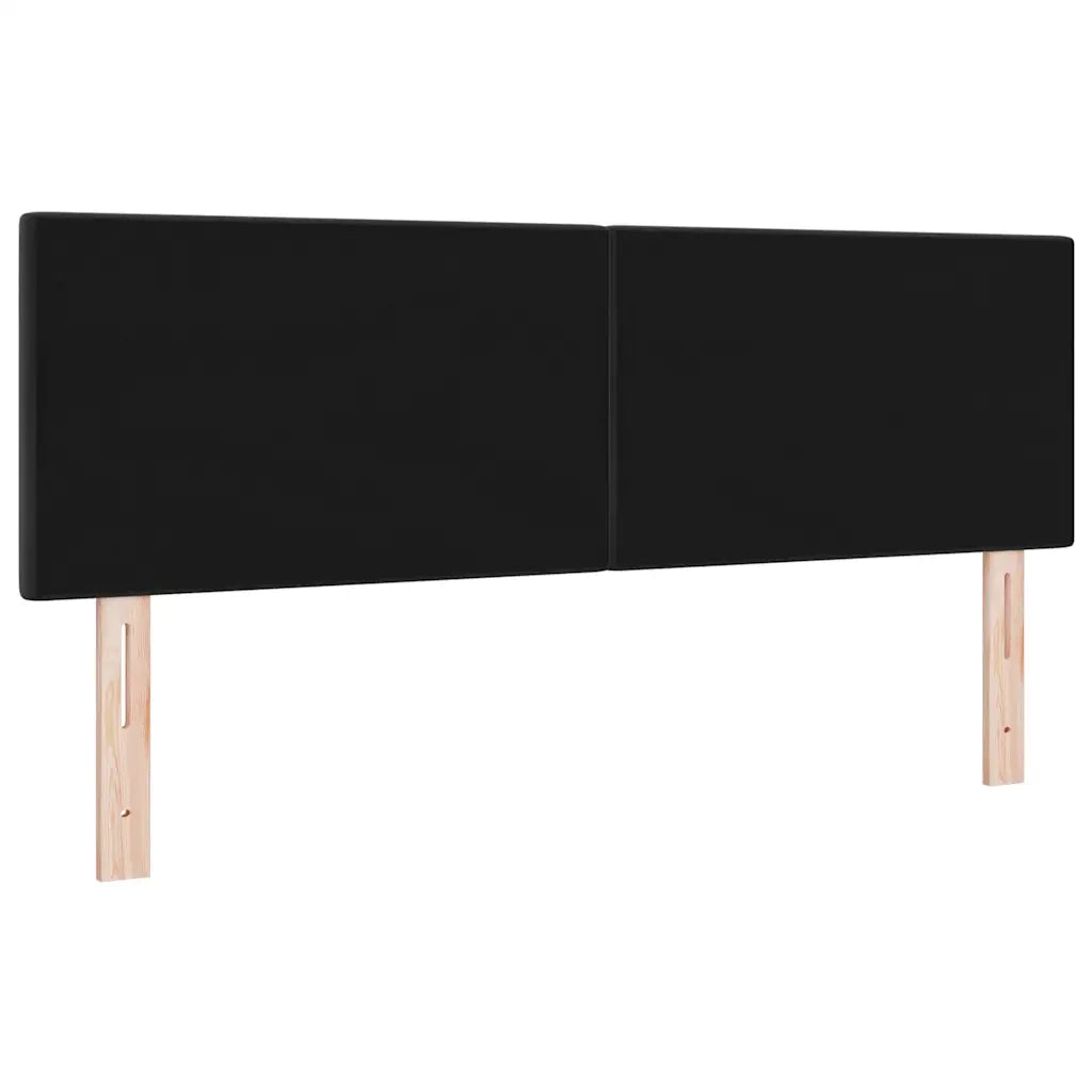 Testiera | Testata LED con strisce LED Nero 160 cm Velluto