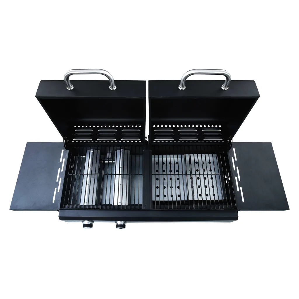 Barbecue Combinato Carbone e Gas 3 Fuochi 47388