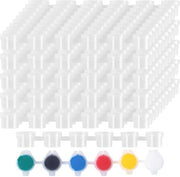 Set di pennelli per vernice 200 pezzi - pennelli mini per vernice - disegno 6 in 1 - attività artistiche - leggero e portatile - 3 ml di compartimenti - pennello per vernice con striscia di vernice