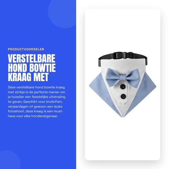 Accessorio per cani stilevole - Adattabile - Collare per cani - Comfortevole forma - Adatto a tutte le razze - Ideale per occasioni speciali - Collare per cani