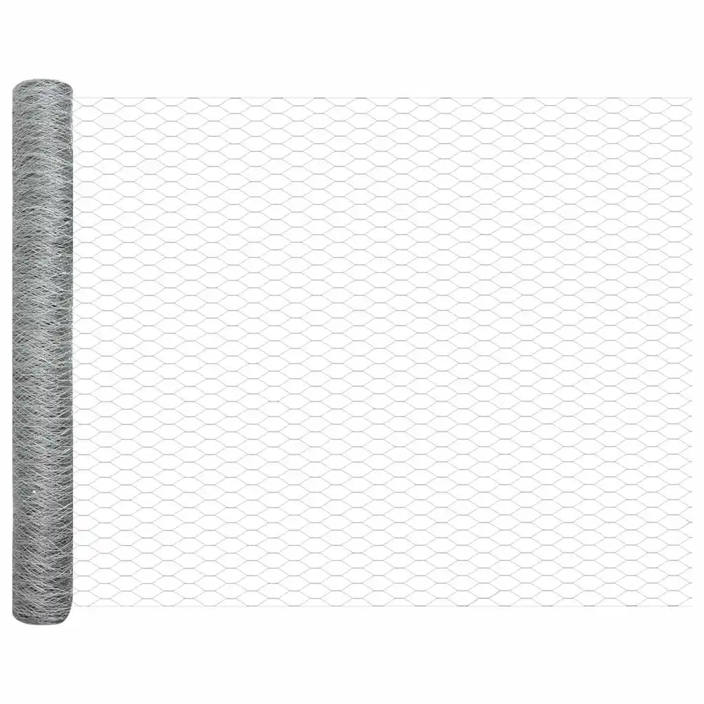 Recinzione da Giardino | Recinzione Esagonale Argento 1,4 x 100 m Acciaio zincato