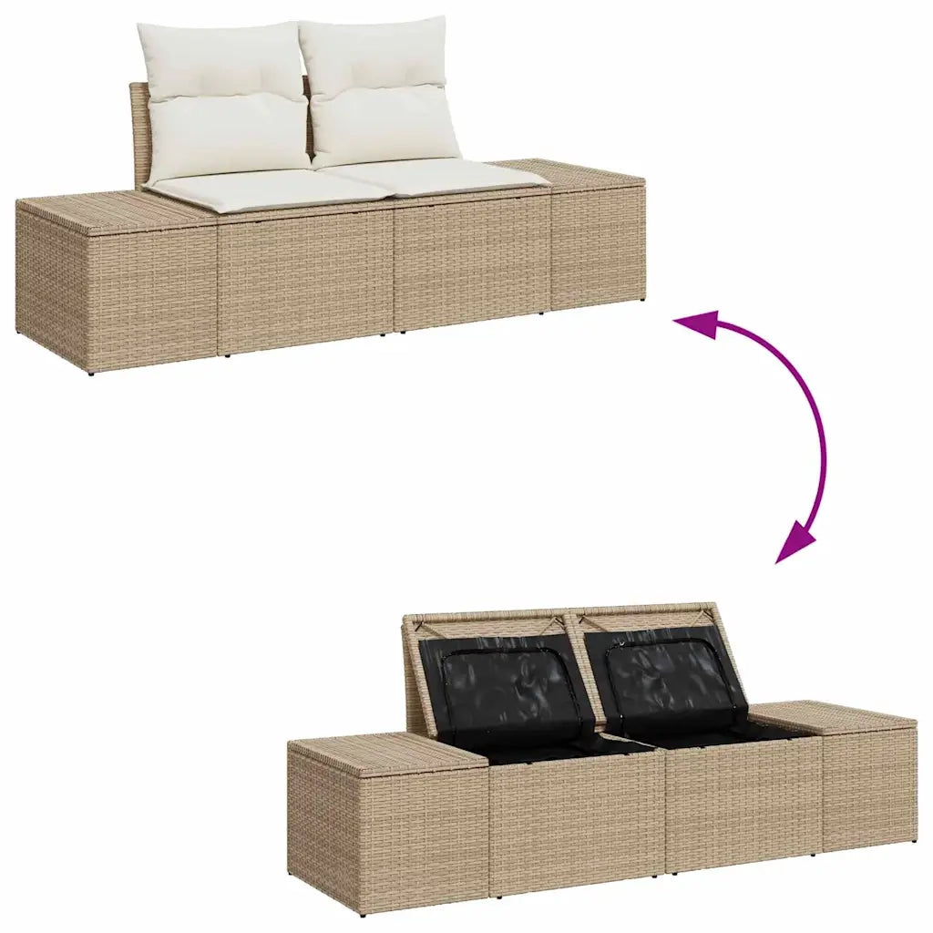 Set Divano da Giardino 8 pcs Beige e Crema polyrattan 3355620