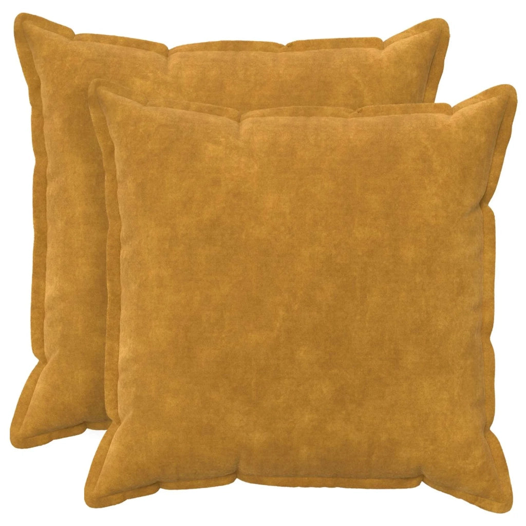 Cuscino 2 pz HOUTEN Giallo 55 x 55 cm Fleece in microfibra 936020