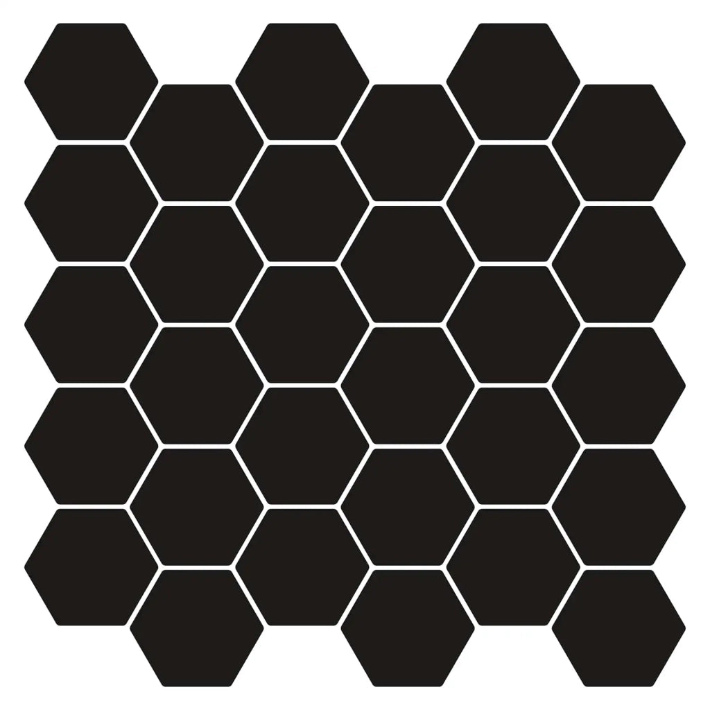 Piastrella Esagonale 10 pcs Nero 30 x 30 cm Poliuretano e PET 42046231