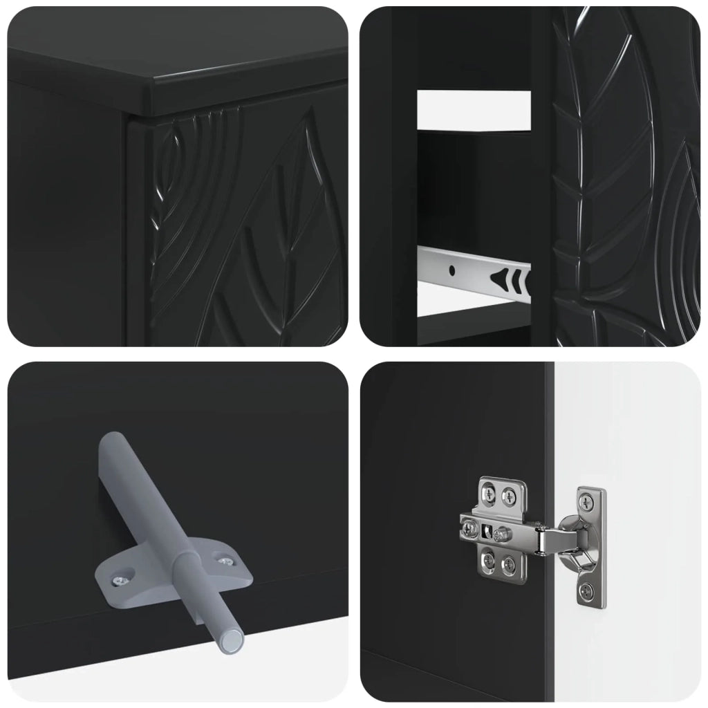 Set di Mobili da Bagno da 4 Pezzi DELFT Nero 3417946