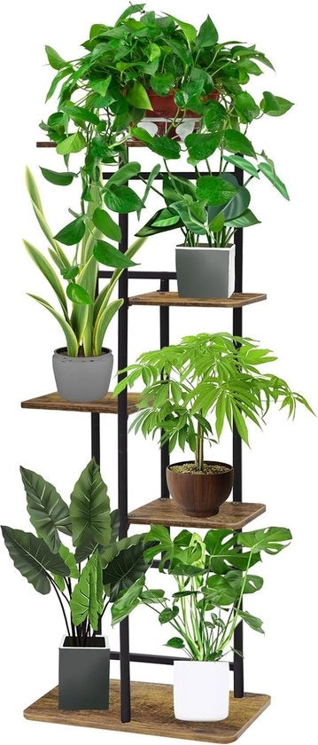 Supporto per piante 6 livelli - Nero - 135cm