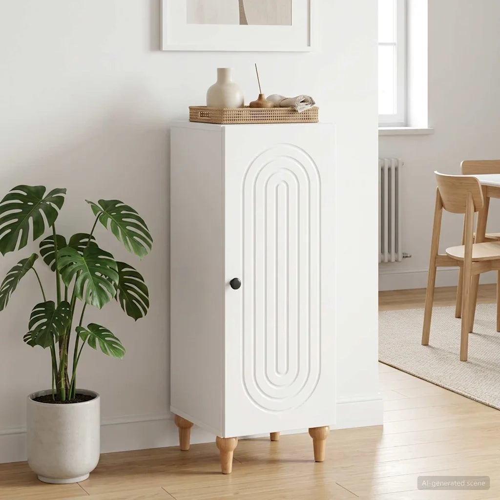 Credenza Bianco Lucido 33 x 34,5 x 90 cm Legno ingegnerizzato 894139