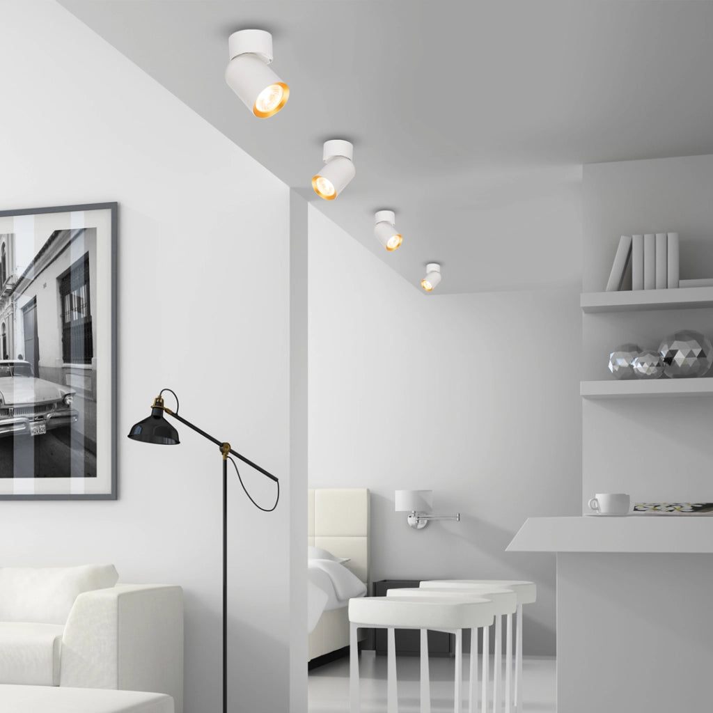 Faretto da soffitto orientabile bianco/oro GU10 Milagro