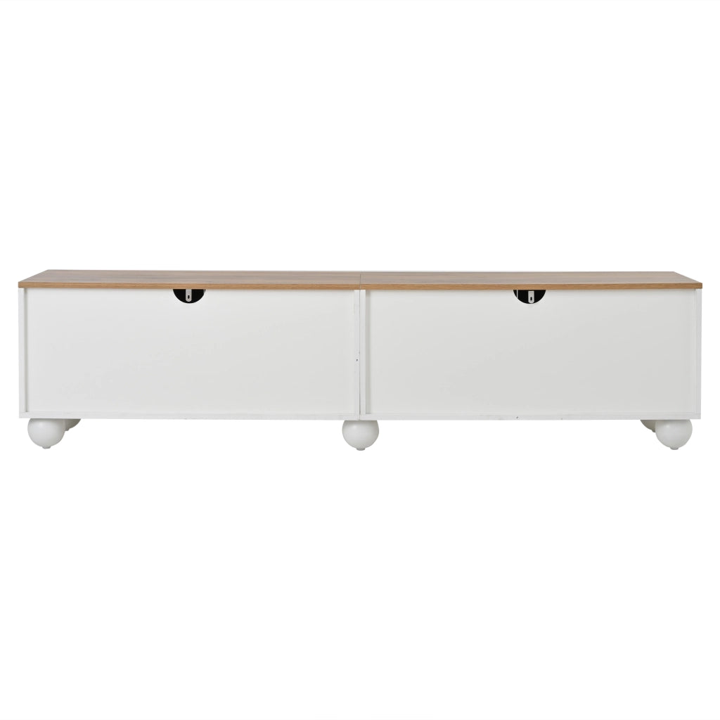 Mobile porta TV da 180 cm bianco e effetto legno