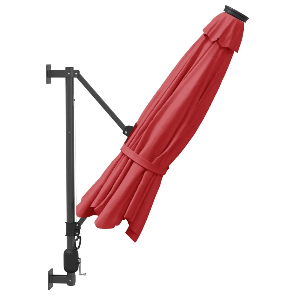Ombrellone a Parete Rosso Chiaro 290 cm 362891