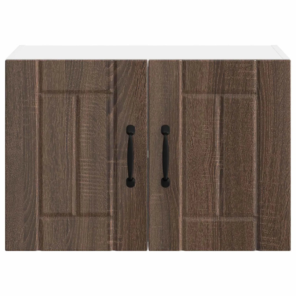 Armadi a pareti per cucina con porta Lucca 2 pcs Rovere Marrone 884929