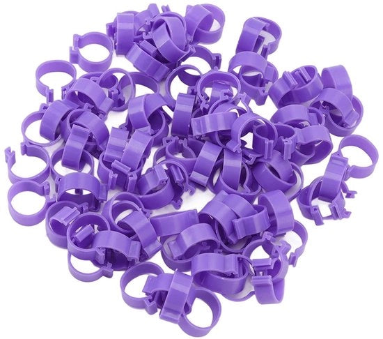 Ringen Identificazione 100 Stuks - Ringhi di Identificazione - Ringhi per Piede - Ringhi Clip - Beni di Salute - Ringhi in Plastica - Ringhi di Identificazione