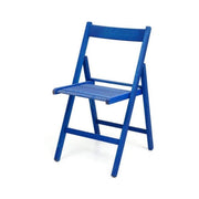 Set 4 sedie pieghevoli in legno Penelope colore blu