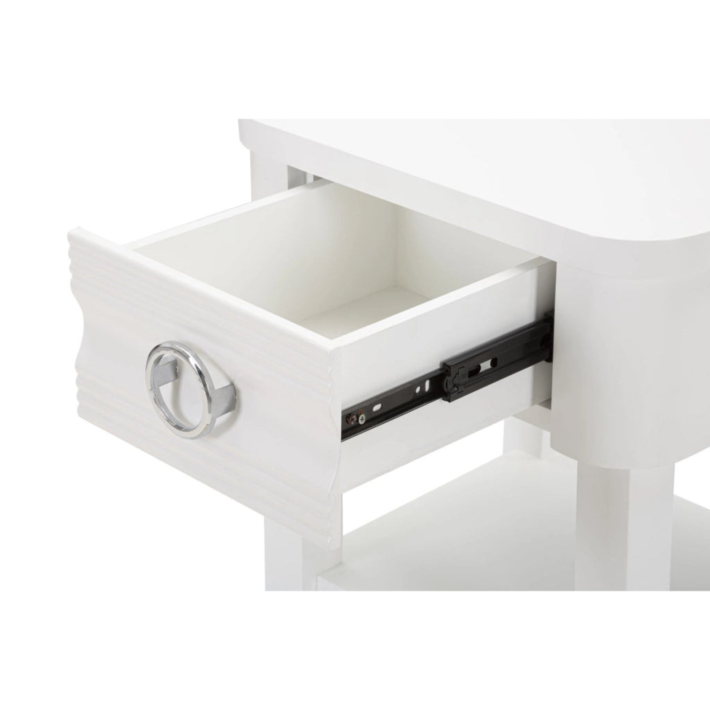 Comodino VKH10, Bianco, Legno, 45x40x54 cm