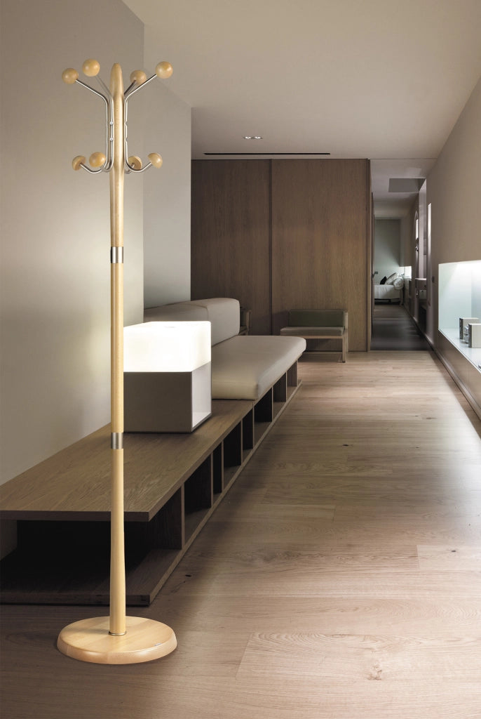 Attaccapanni Herdasa legno di faggio finitura naturale 180x37x37