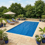 Copertura per Piscina di Alta Qualità Nero e Blu 732 x 366 cm 42034555