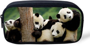 Etui panda con cerniera per bambini