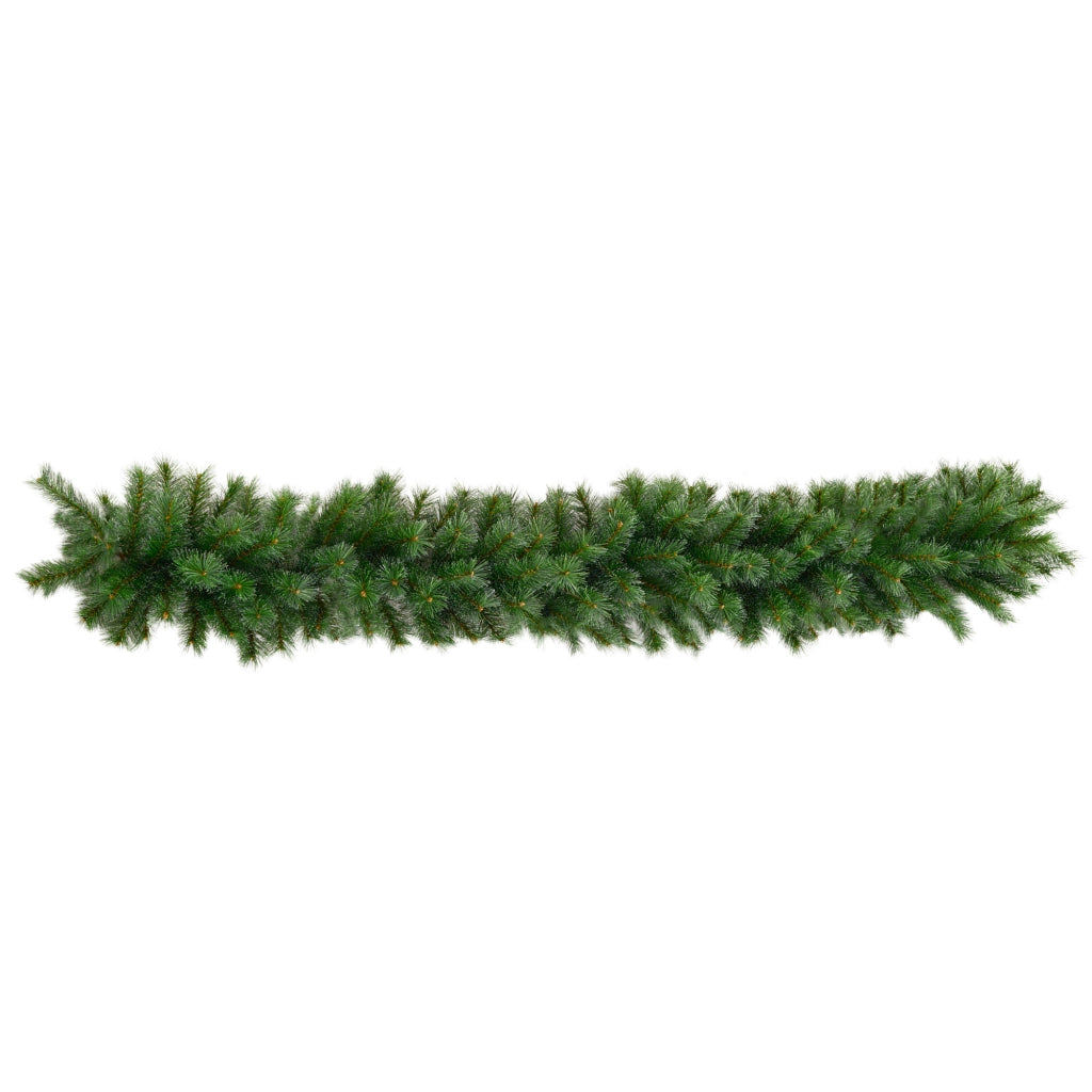 Ghirlanda natalizia artificiale da 1,8 m con 160 punte, ghirlanda per albero di Natale per scale e camino, decorazione floreale festiva in verde