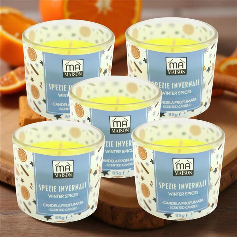 MA MAISON SET 5 CANDELE PROFUMATE SPEZIE INVERNALI 85GR