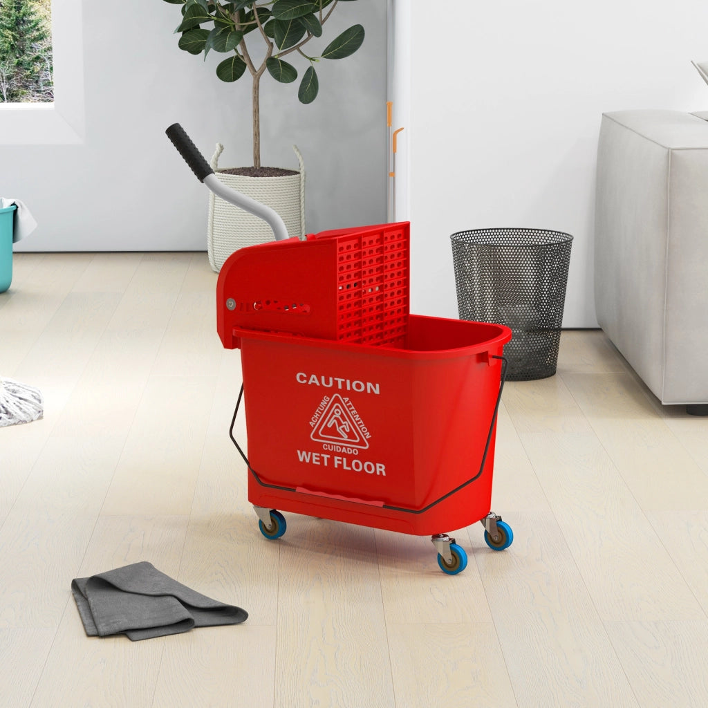 Secchio 20L con Strizzatore e Manico ¨C Zephmum ¨C Rosso