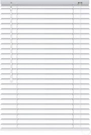 Tenda Veneziana Su Misura in Alluminio, Lamella da 25mm - Larghezza 1,25 x Altezza 1,50, Col. Bianco 001, Comando e Orientamento a Sinistra