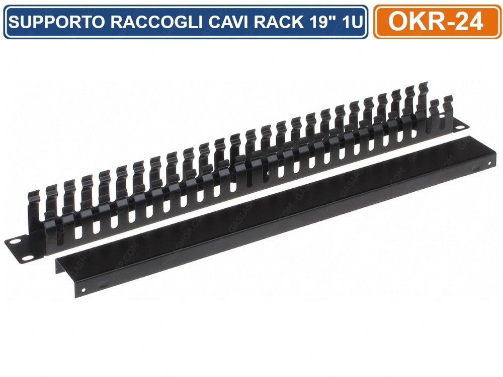 SUPPORTO RACCOGLI CAVI PER ARMADI RACK 19" 1U
