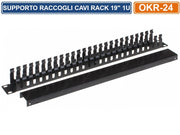 SUPPORTO RACCOGLI CAVI PER ARMADI RACK 19" 1U