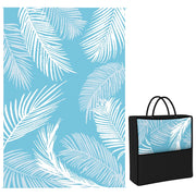 Tappeto da Esterno Reversibile Resistente con Sacchetto e Picchetti 274x182 cm ¨C Zephmum ¨C Azzurro+Bianco