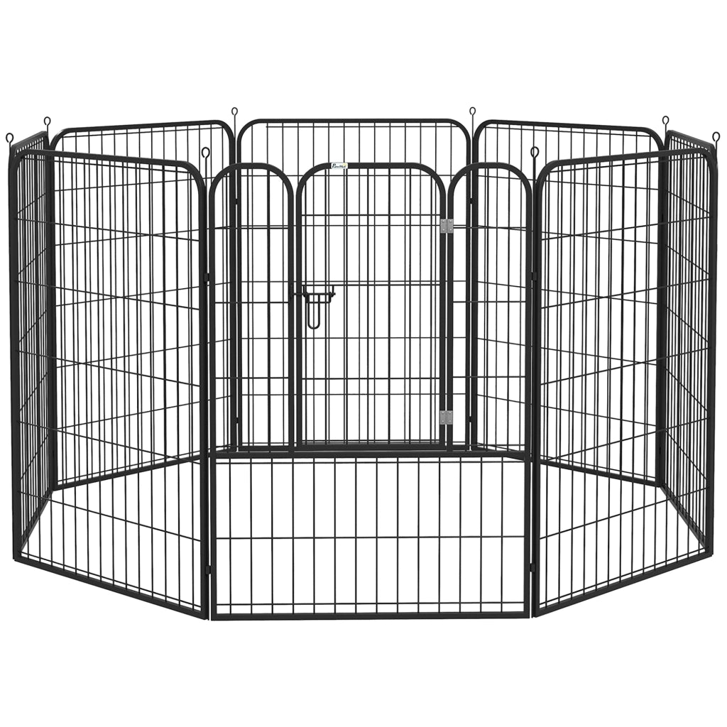 Recinto per cani 8 pannelli ¨C Minimal ¨C Grigio 100x100x100 cm