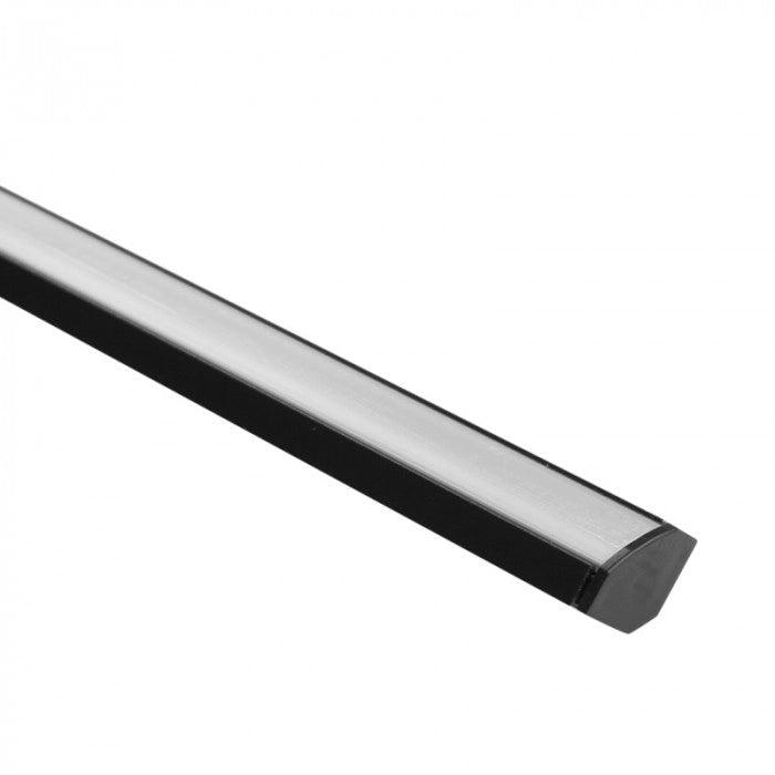 Profilo angolare LED R02 nero con diffusore opalino 2m