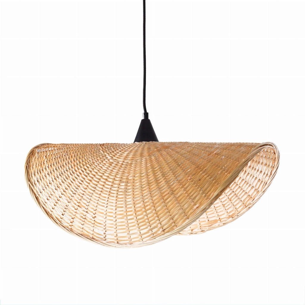 Lampada a sospensione rattan nero Koshi Maxlight E27 P0498