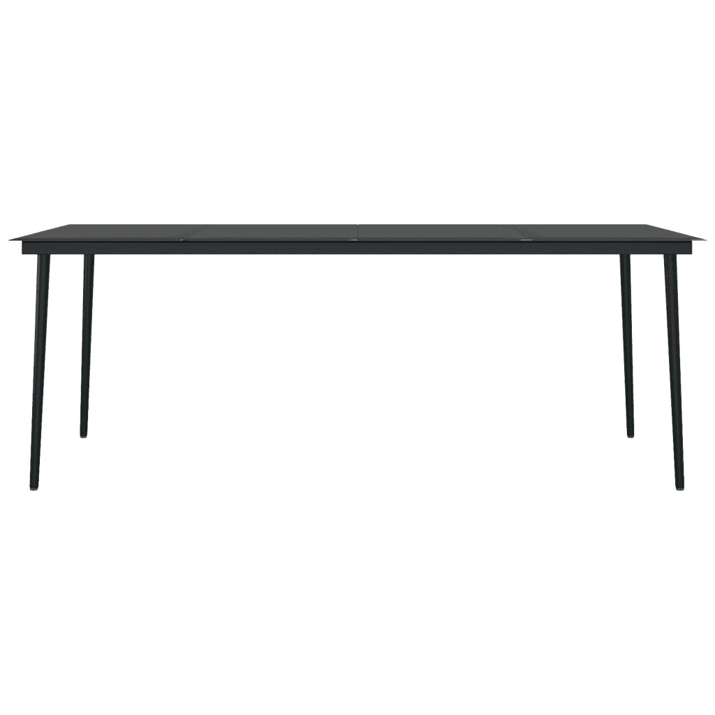 Set da Pranzo per Giardino 9 pz con Cuscini Nero 3099160