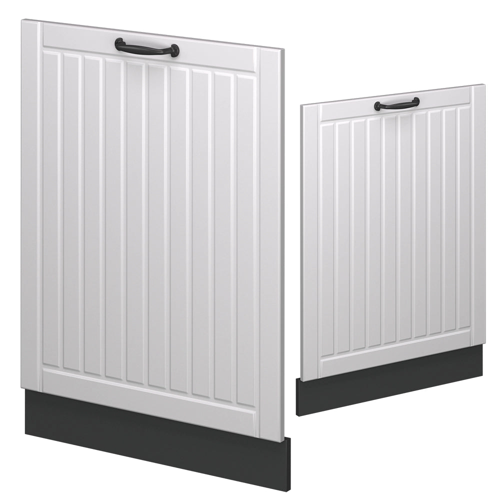 Pannello frontale della lavastoviglie Fame-Line Bianco rustico/Antracite 60 cm, PL Marmo Vicco