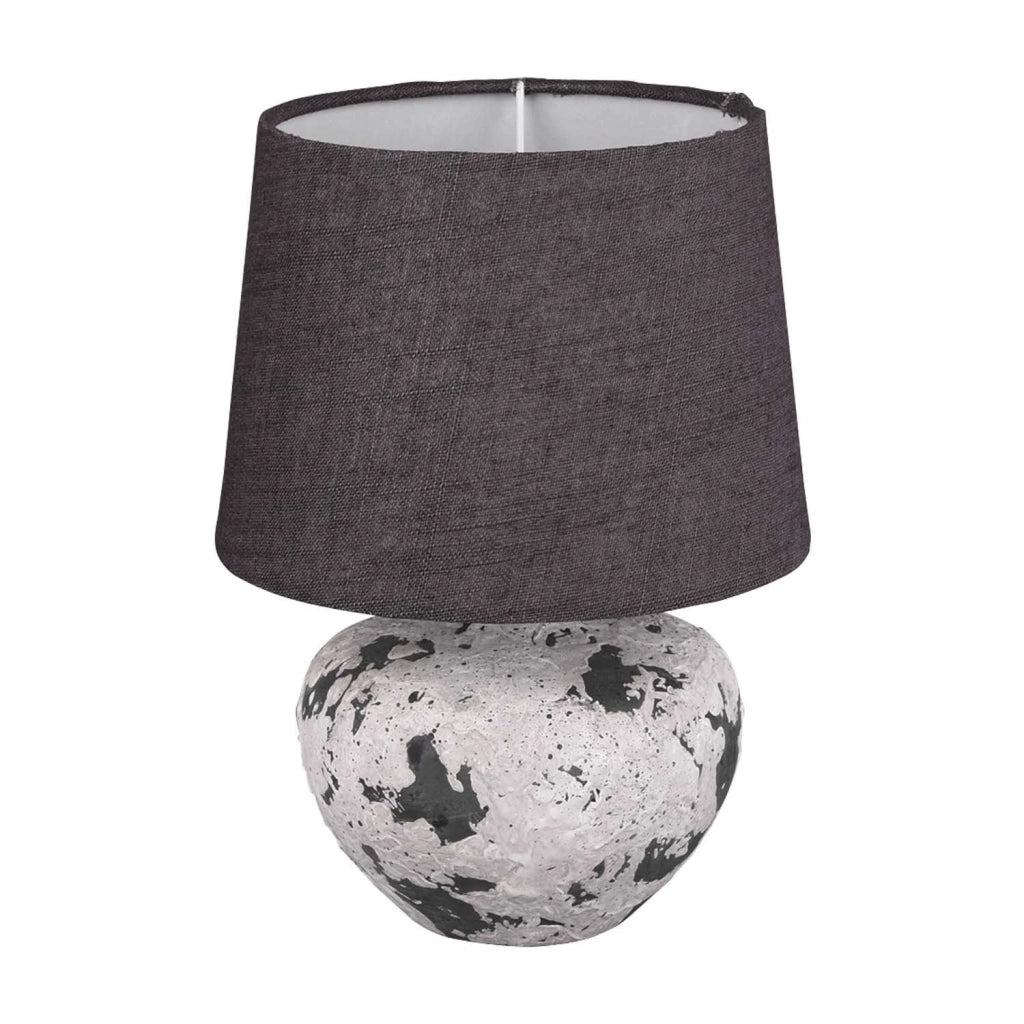 LÚZETE - LAMPADA DA TAVOLO CONNIE CERAMICA GRIGIA E14 18 CM