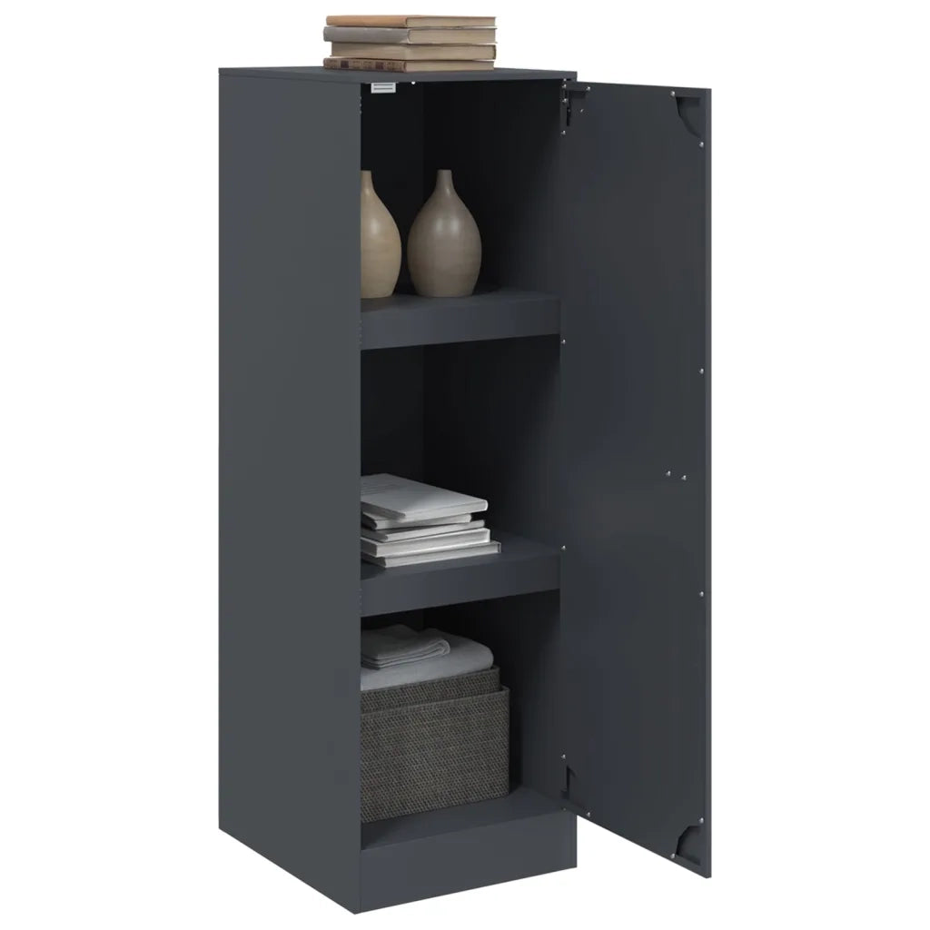 Credenza | Madia | Buffet da pranzo | Armadio da pranzo Antracite 34,5x39x107 cm in Acciaio