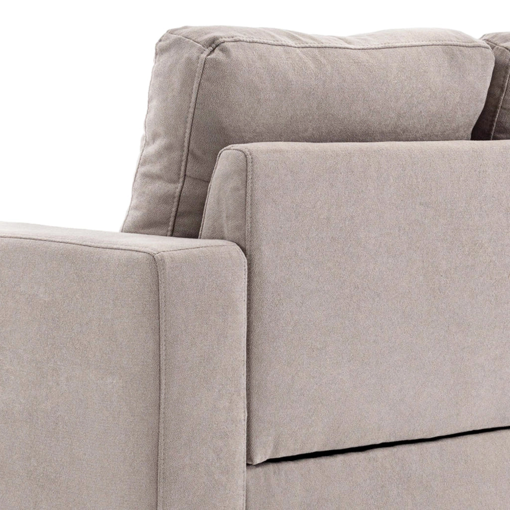 Divano angolare a 3 posti con chaise longue reversibile grigio chiaro