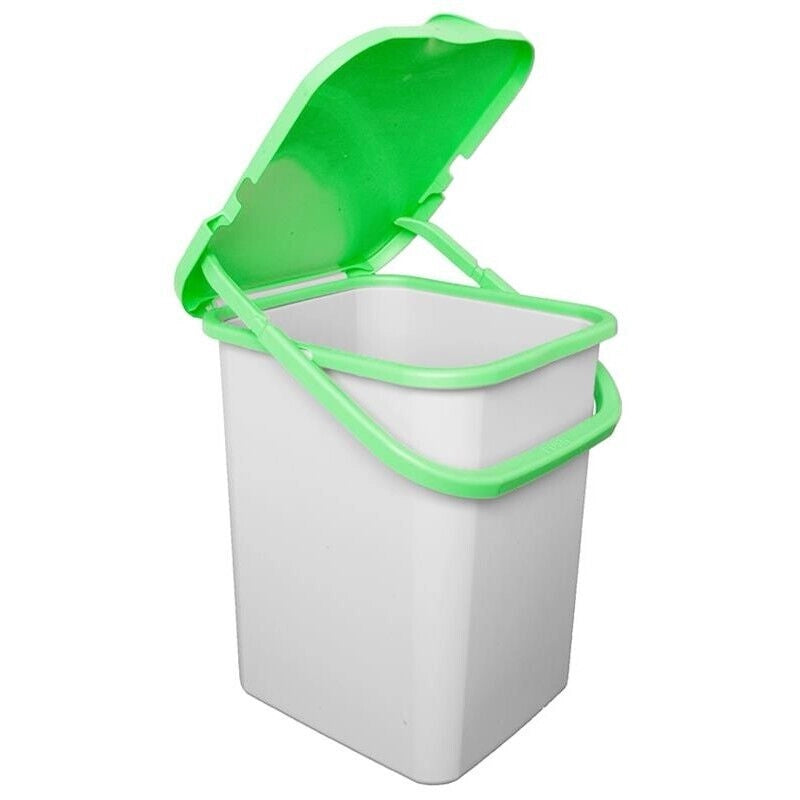 PREMI PATTUMIERA RACCOLTA DIFFERENZIATA CON MANICO 18LT VERDE RICICLO VETRO