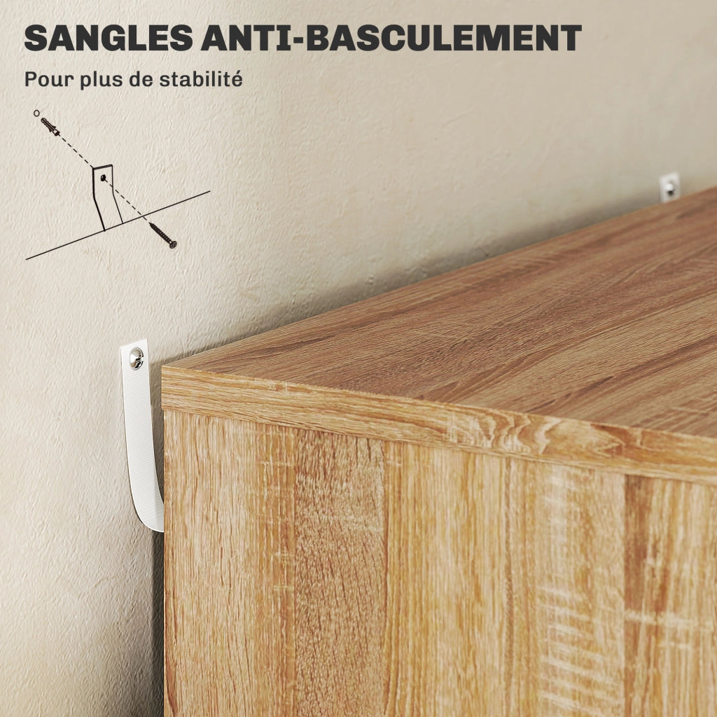 Scrivania con cassetti ¨C Minimal ¨C Bianco e Rovere 47,5x67,5x39,5 cm