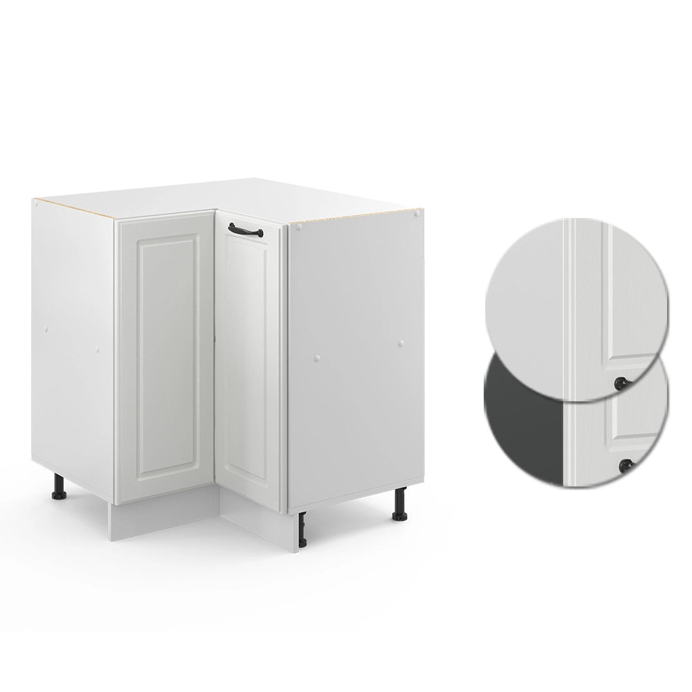 Vicco Mobile ad angolo cucina Bianco casa di campagna 75.6 cm senza piano di lavoro