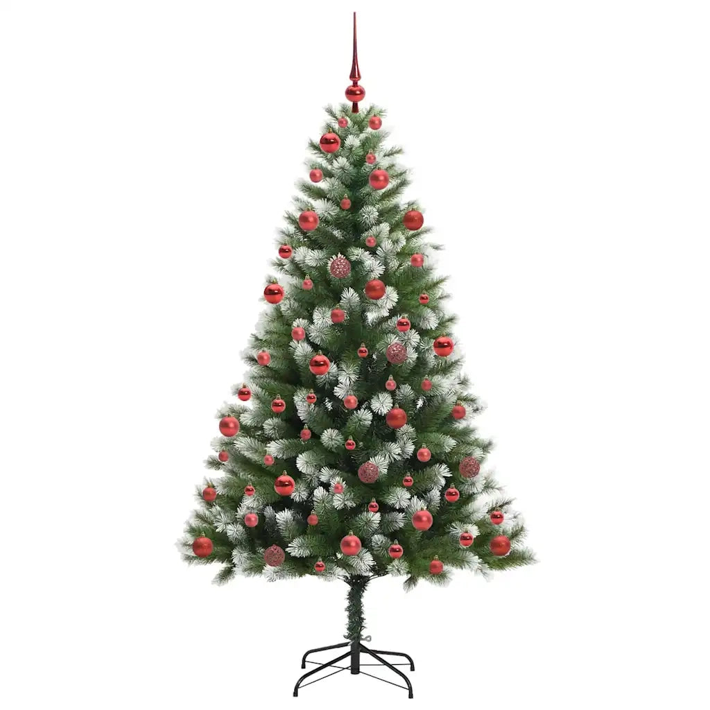 Albero di Natale artificiale a cerniera con neve fioccata