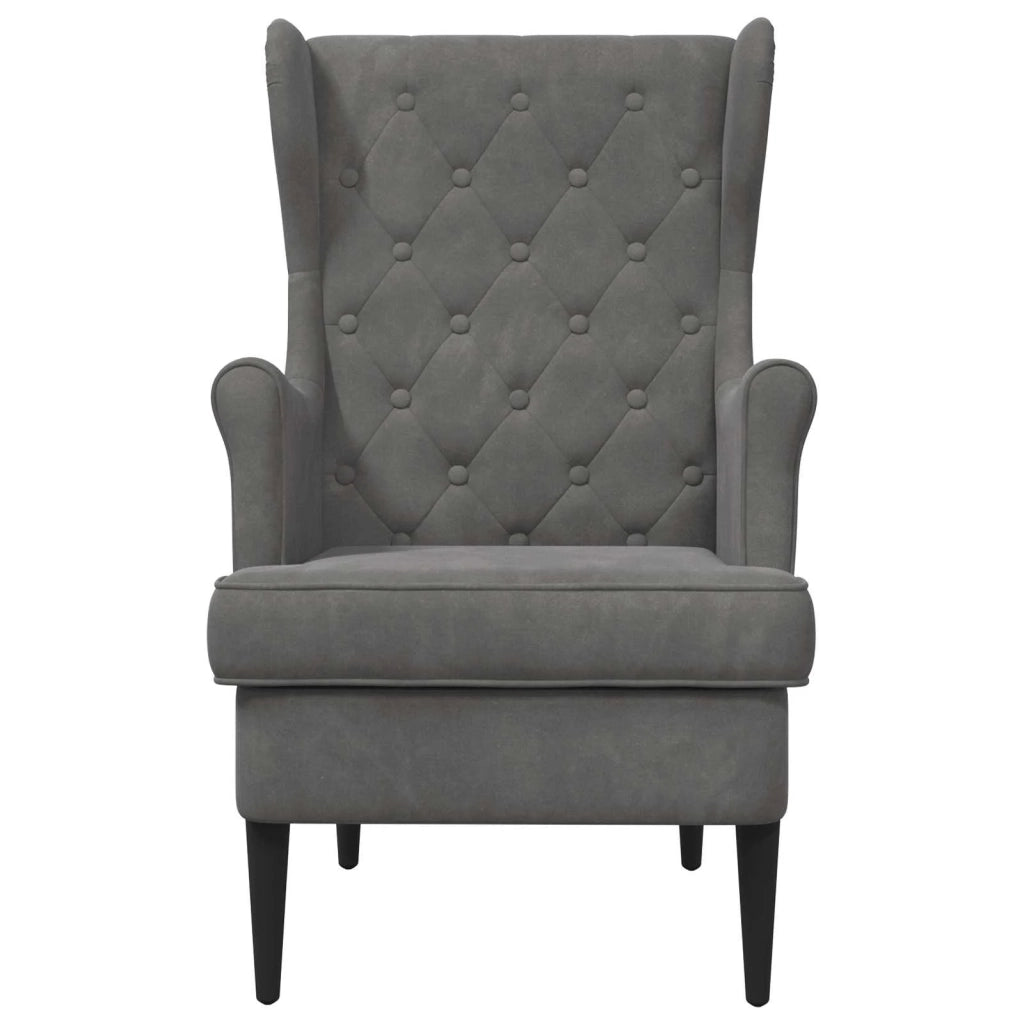 Poltrona | Sedia Relax Grigio Scuro Velluto