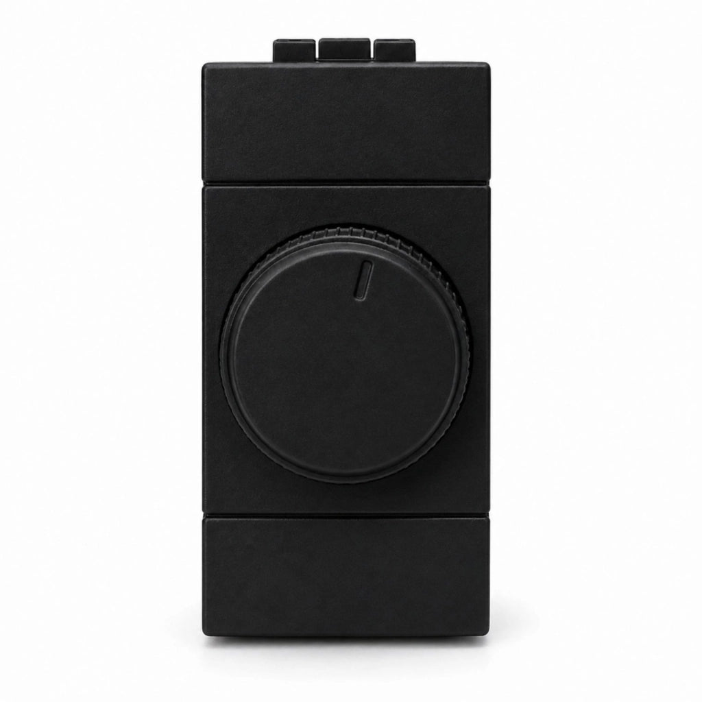 Serie Civile A2ZWORLD MBL Nero Compatibile Con Bticino Living International (Regolatore Dimmer A Manopola)