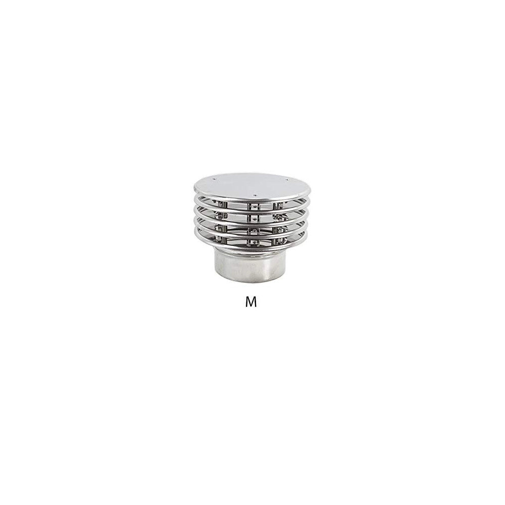 Fumaiolo da 140mm tipo con lamelle inox base tonda innesto m maschio